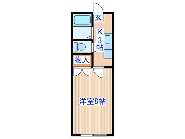 ﾎﾜｲﾄｷｬｯｽﾙ南小泉12番館の物件間取画像